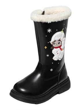 斯纳菲儿童长筒靴女童雪地靴