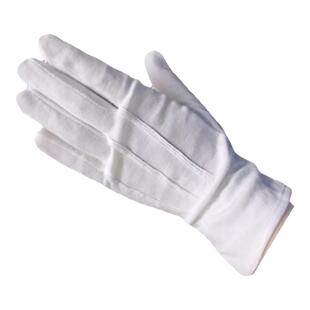 白色棉毛三筋点塑防滑手套耐磨表演开车检阅兵工作业礼仪男女手套