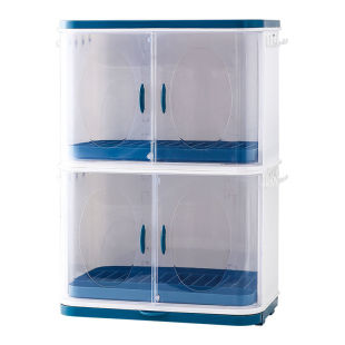 厨房碗筷收纳盒放碗沥水收纳架家用多层碗柜带盖置物架碗架收纳柜