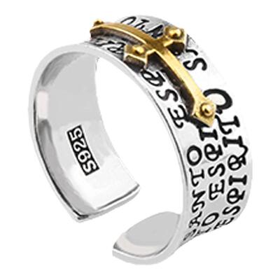 男铜镀银欧美复古做旧