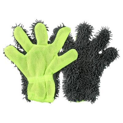 车漆海绵轮毂清洗不伤擦车加厚美容洗车毛绒手套五指毛绒绒雪尼尔