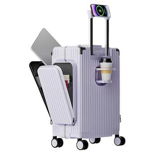免托运可上飞机20寸行李箱高端PC双侧袋大容量超轻型登机拉杆箱
