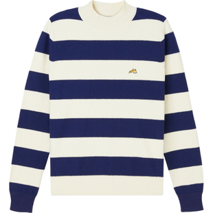 【折扣】Bella Freud 冬季女条纹棉质混纺针织衫打底衫