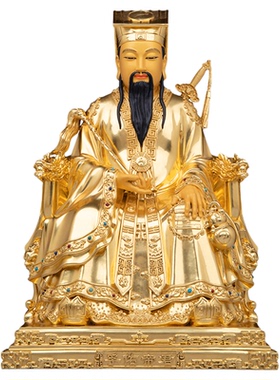 纯阳真人吕洞宾神像铜像全铜贴金