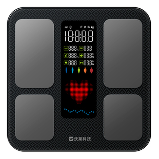 沃莱智能体脂秤电子秤家用小型体重秤人体高精准度减肥专用计充电