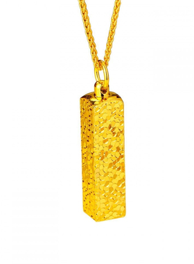 碎碎冰四方来财吊坠项链女