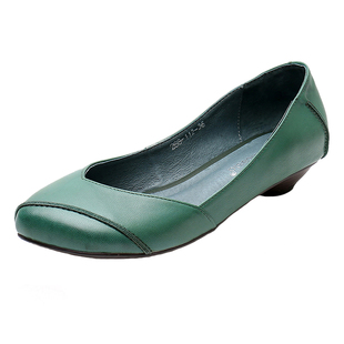 真皮羊皮手工鞋大码鞋胖脚宽脚女鞋拇指外翻大脚骨舒适低跟单鞋女