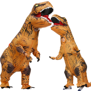 抖音网红cos卡通人偶搞笑充气恐龙服装 年会聚会演出充气恐龙服