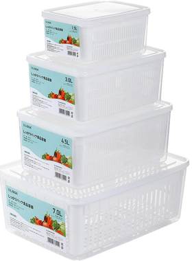 日本装水果蔬菜带盖保鲜盒食品级