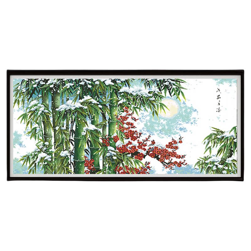 小娥姐姐现代客厅飞雪迎春十字绣
