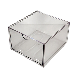 收纳盒桌面亚克力抽屉式分隔收纳透明盒子学生书桌办公桌置物架长