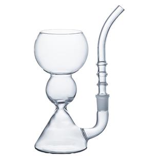 inmeet创意个性鸡尾酒杯酒吧调酒苦艾酒杯水烟壶带吸管果汁玻璃杯