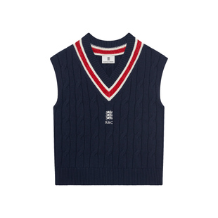 KENT&CURWEN/肯迪文秋冬三狮纯羊毛英伦学院风板球毛衣针织马甲