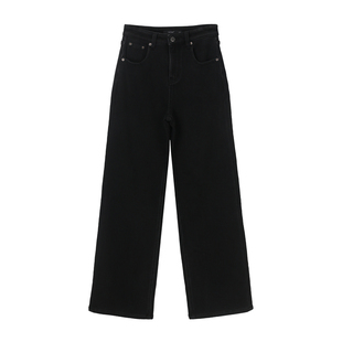 NO93裤王超厚加绒直筒牛仔裤女高腰拖地宽松2025冬季新款裤子2725