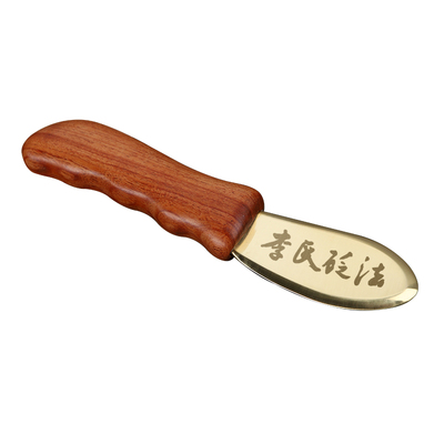黄铜铜木虎符手柄刮痧板背部刮痧