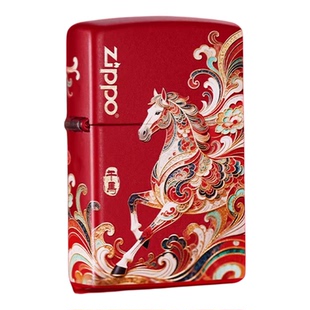zippo打火机正品防风 马焕新章彩印本命年马年520礼物情人节送礼