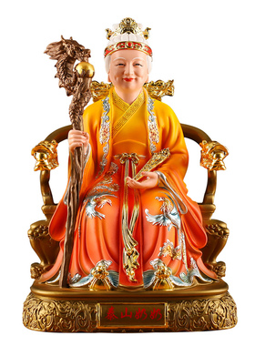 树脂泰山娘娘坐像家用神像摆件