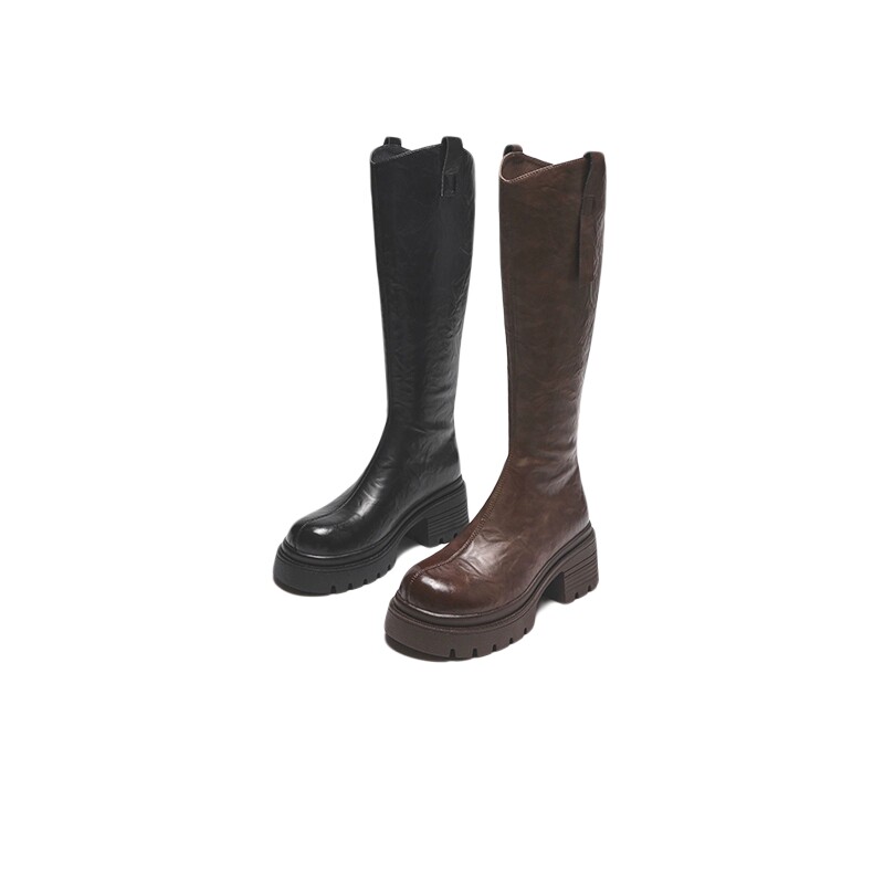 热风女鞋24冬骑士靴新品5折起