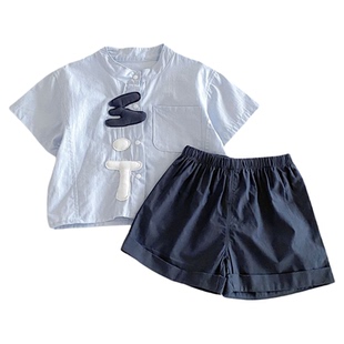 男童夏装套装两件套薄款短袖短裤分体婴儿服小月龄春天宝宝衣服