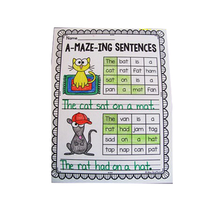 [爸爸拼啦]自然拼读phonics合集练习册 长元音短元音混合练习题纸