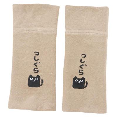 女棉线针织半指卡通时尚保暖手套