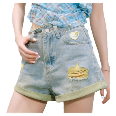 CLOUDSEASON撞色爱心短裤