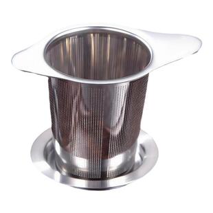 不锈钢茶漏茶滤家用创意双耳滤茶泡茶过滤器易清洗锥形茶叶分离器