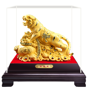 绒沙金老虎摆件金虎生肖虎年创意工艺品保险4S店年会送礼活动礼品