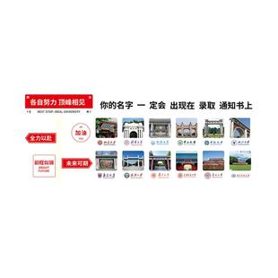 名校目标墙挂图教室墙面装饰文化墙贴培训机构励志标语氛围贴纸