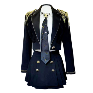 演出服女鞠婧祎同款舞蹈表演服小西装短裙JK制服舞台装打歌服套装