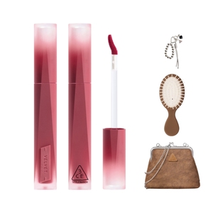 【圣诞送礼】3CE丝绒唇釉升级版 哑光口红橘色裸色女礼物，可领24.95元优惠券