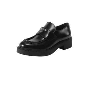 【自营】中古全新未使用Prada 新品女士厚底乐福鞋皮鞋单鞋普拉达