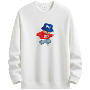 NASA卫衣男士2026新款加绒男生春秋冬季青少年宽松学生长袖打底衫