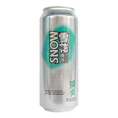 雪花（Snowbeer） 口感清爽/淡爽自饮佳品 500mL*24罐组合装