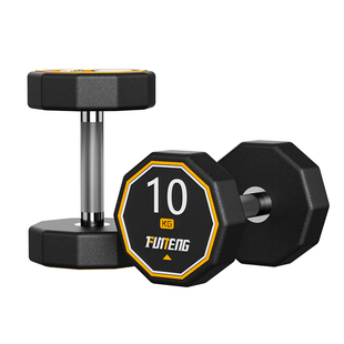 纯钢包胶哑铃男士健身家用专用女士实心铸铁2.5kg/7.5/15公斤一对