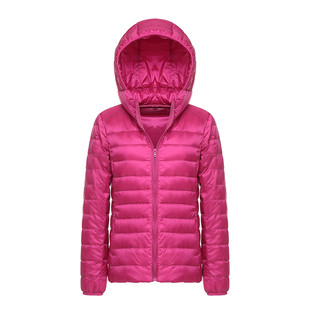 特加肥加大码轻薄女士羽绒服短款胖mm200斤修身超薄冬装超轻外套