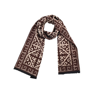 新疆文创博物馆哈萨克族传统纹样羊毛拉绒披肩围巾新疆新年伴手礼