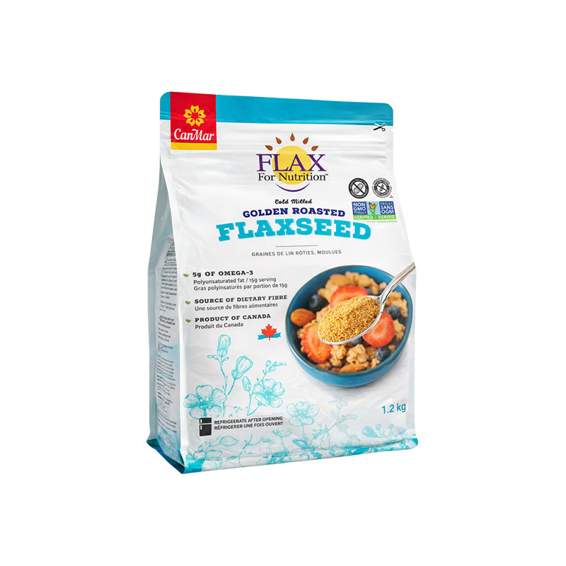 加拿大原装进口CanMar黄金亚麻籽粉熟制即食代餐高纤维高蛋白烘焙