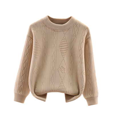 史努比男女童加厚半高领保暖绒衣