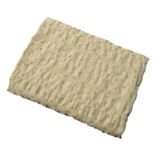 黄小花米白色纯色织格聚酯纤维 上衣连衣长裙子旗袍童装窗帘面料