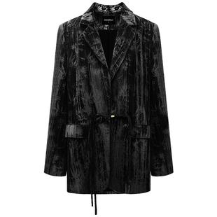 【折扣季】COCOBELLA新中式压褶丝绒西装质感国风盘扣外套SI3007