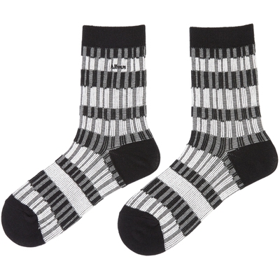 【商场同款】太平鸟2025年秋季新款黑色条纹中袜A1YGF3101