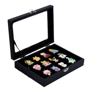 徽章收纳盒展示盒胸针收藏勋章展示带盖收纳架子防尘大容量整理盒