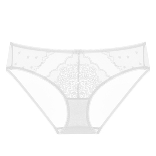法式内裤女三角裤性感透明超薄棉裆底裤<不支持7天无理由退货>