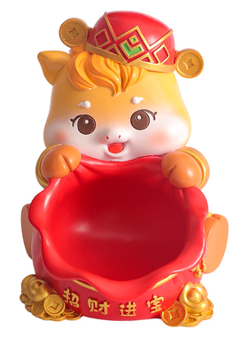 马年吉祥物福袋玄关钥匙收纳摆件