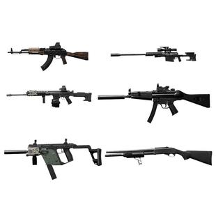 暗区突围游戏官方周边枪械1比6仿真武器拼装积木模型盲盒男孩玩具