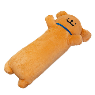 可爱线条狗毛绒玩偶女生宿舍靠枕床上夹腿软枕实用生日礼物长条款