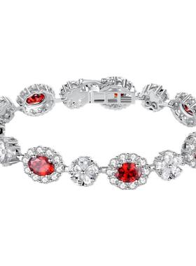 小清新不规则梨形公主方锆石手链