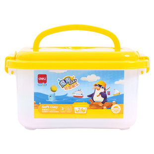 得力超轻粘土橡皮泥彩泥无儿童24色套装安全轻黏土手工幼儿园专用小学生补充装模具无味diy食品低年级材料毒
