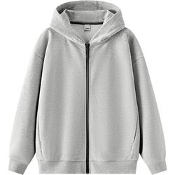 森马简约针织外套小宽松连帽上衣